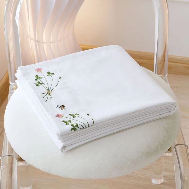Luxury Home Textiles Usa - Lenzuolo bianco puro Lenzuola piatte con