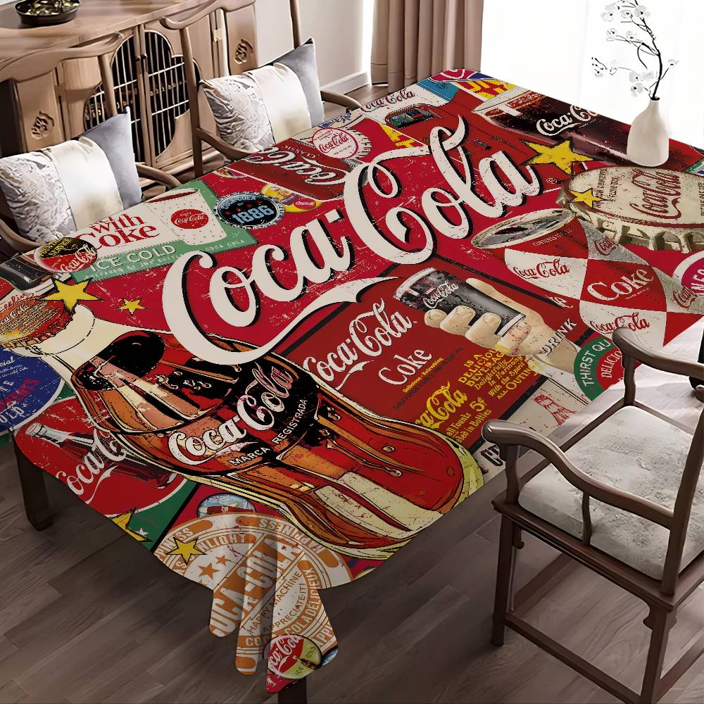 Home Textiles Logo - Tovaglie rettangolari con logo C-COCA C-COLAS,