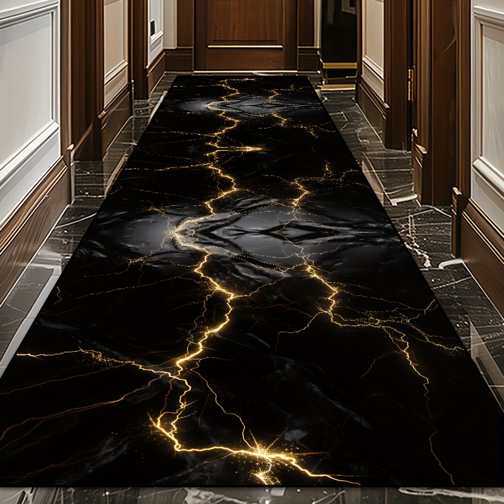 Luxury Home Textiles Usa - Tappeto VIKAMA in Marmo Nero e